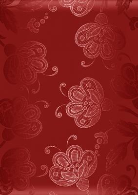 Dark Red Satin Flowers A4 Backing Paper
