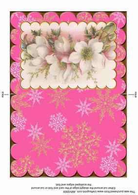 Christmas Roses Scallop Edge Card