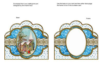 Christmas Service Anglaise Scallop Card Front Frame