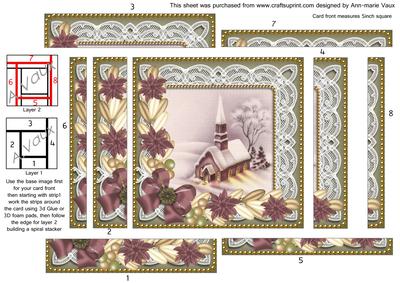 Plum Church Lights on 5in Spiral Edge Stacker