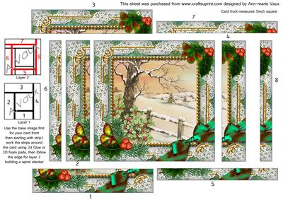 Winter Tale Holly 5in Spiral Edge Stacker