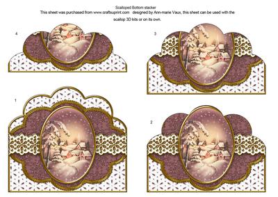 Snowy Village Anglaise Scallop Bottom Stacker