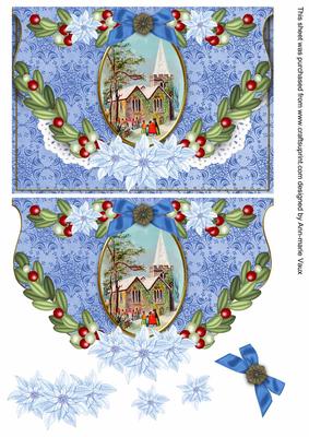 Christmas Service Fancy Flap Decoupage Step by Step Sheet