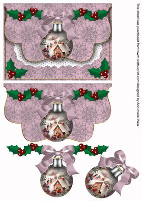 From Your House Bauble Flap Decoupage Step by Step Sheet