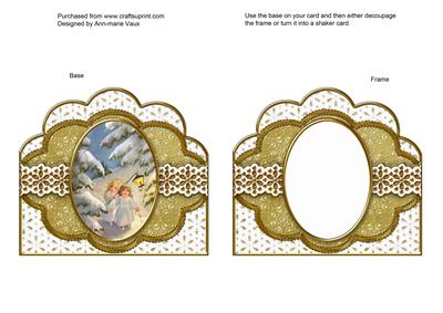 Lantern Children Gold Anglaise Scallop Card Base and Frame