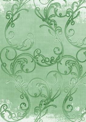 Mid Green Grunge Swirl A4 Backing Paper
