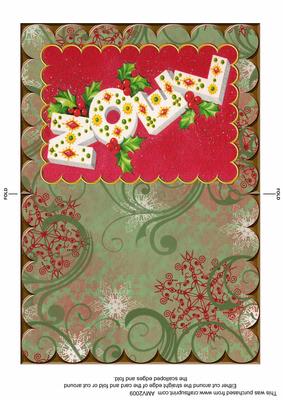 Christmas Noel Scallop Edge Card