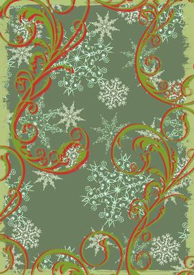 Christmas Candles Swirls Backing Paper