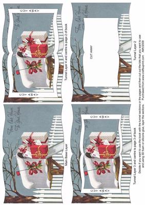 Chrsitmas Postbox Tunnel Book Sheet