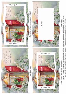 Christmas Snow Door Tunnel Book Sheet