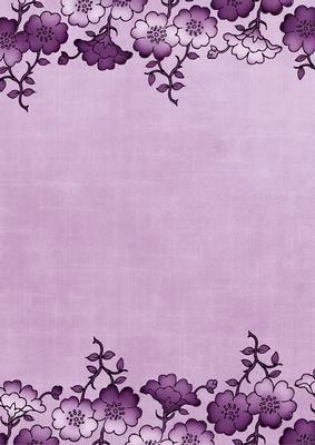 Lilac Floral Metallic Edge A4 Backing Paper