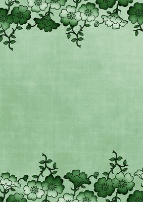 Mid Green Floral Metallic Edge A4 Backing Paper