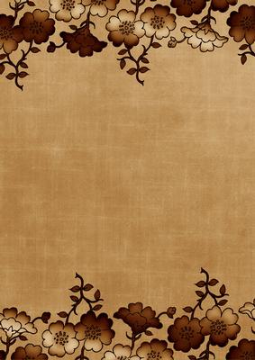 Vintage Tea Floral Metallic Edge A4 Backing Paper