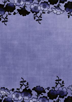 Dark Blue Floral Metallic Edge A4 Backing Paper