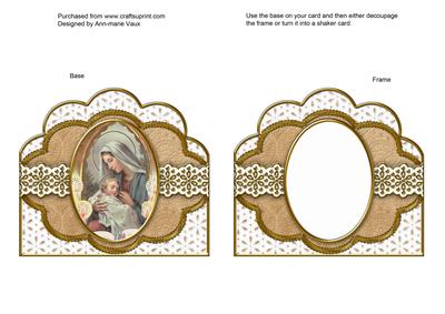 Holy Mother Natural Anglaise Scallop Card Base Frame