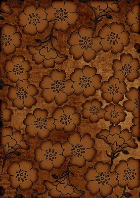 Vintage Tea All Over Floral Blossom A4 Backing Paper