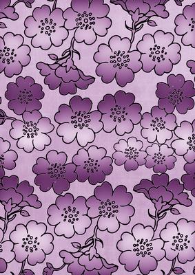Lilac Metallic All Over Floral Blossom A4 Backing Paper