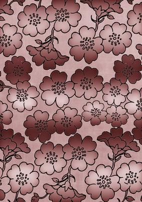 Dusky Pink Metallic All Over Floral Blossom A4 Backing Paper