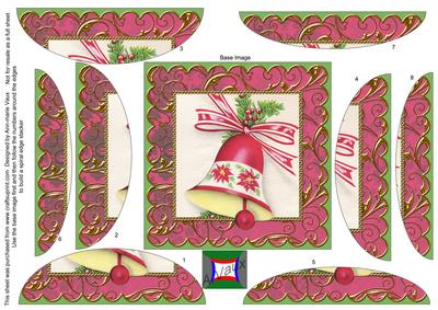 Christmas Bells Lace 5in Spiral Round Stacker
