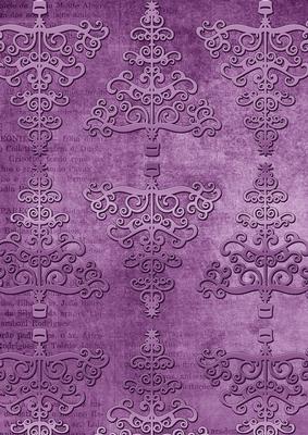 Lilac Embossed Christmas Trees A4 Backing Paper