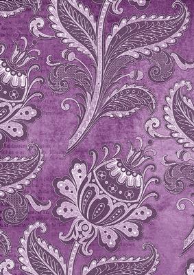 Lilac Floral Wallpaper A4 Backing Paper