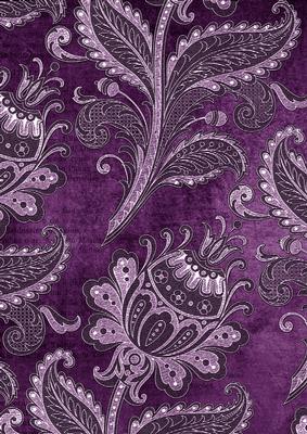 Purple Floral Wallpaper A4 Backing Paper