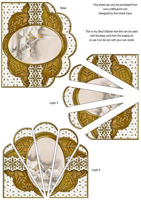 Pretty Snow Village Warm Anglaise Scallop Deco Stacker