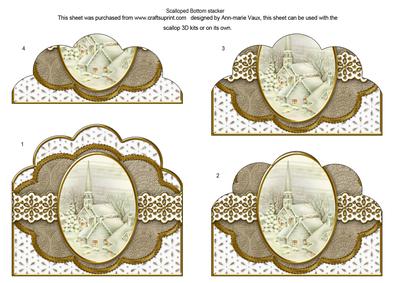 Cream Village Church Natural Anglaise Scallop Bottom Stacker