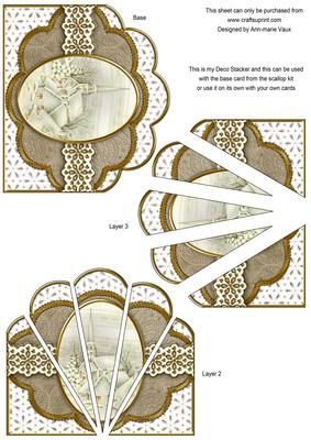 Cream Village Church Natural Anglaise Scallop Deco Stacker