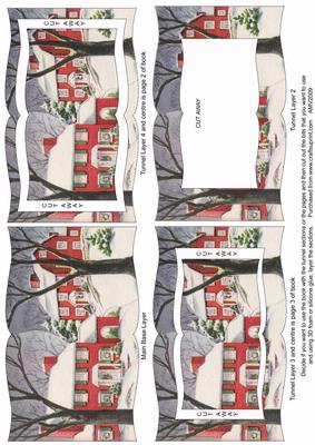 Christmas Houses Tunnel Book Sheet