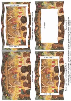 Christmas Nativity Tunnel Book Sheet