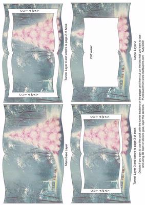 Oh Pink Christmas Tree Tunnel Book Sheet