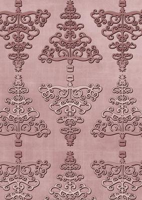 Dusky Pink Metallic Christmas Trees A4 Backing Paper