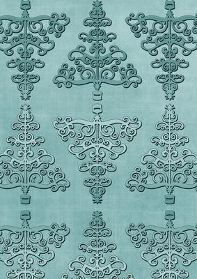 Dusky Teal Metallic Christmas Trees A4 Backing Paper