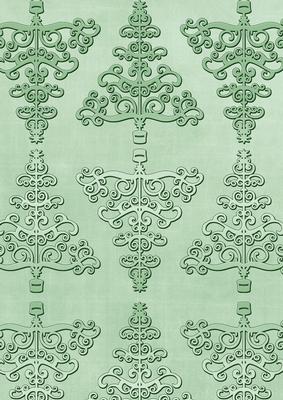 Mint Green Metallic Christmas Trees A4 Backing Paper