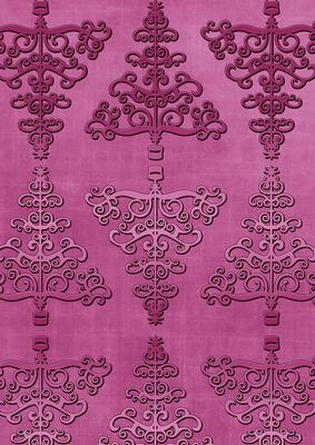 Cerise Metallic Christmas Trees A4 Backing Paper