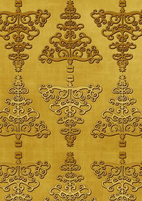 Gold Metallic Christmas Trees A4 Backing Paper