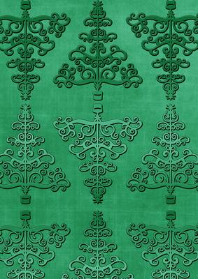 Dark Green Metallic Christmas Trees A4 Backing Paper