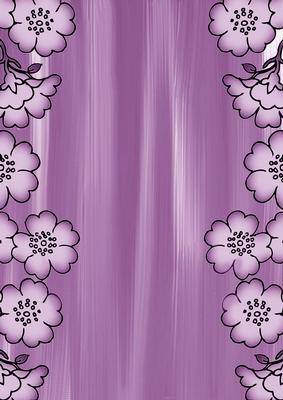 Lilac Painted Blossom Edge A4 Backing Paper