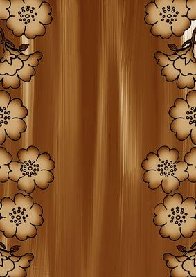 Vintage Tea Painted Blossom Edge A4 Backing Paper