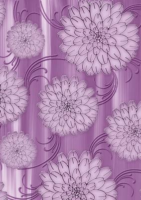 Lilac Painted Big Floral A4 Backing Paper