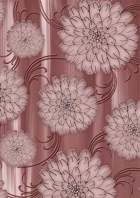 Dusky Pink Painted Big Floral A4 Backing Paper