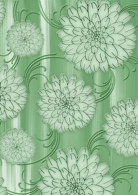 Mint Green Painted Big Floral A4 Backing Paper