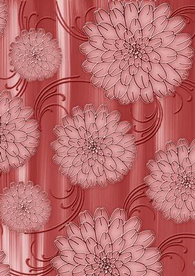 Pink Painted Big Floral A4 Backing Paper