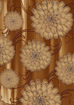 Vintage Tea Painted Big Floral A4 Backing Paper