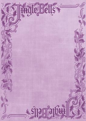 Lilac Jingle Bells Christmas A4 Backing Paper