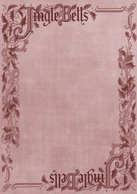 Dusky Pink Jingle Bells Christmas A4 Backing Paper