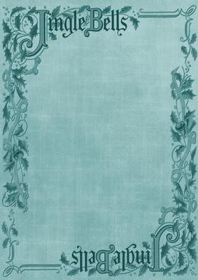 Dusky Teal Jingle Bells Christmas A4 Backing Paper