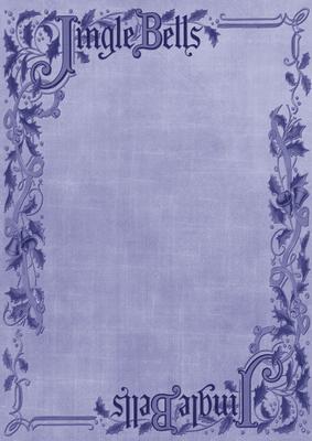 Blue Jingle Bells Christmas A4 Backing Paper