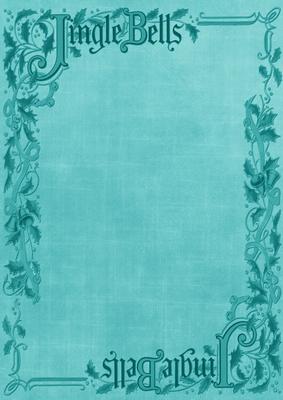 Teal Jingle Bells Christmas A4 Backing Paper